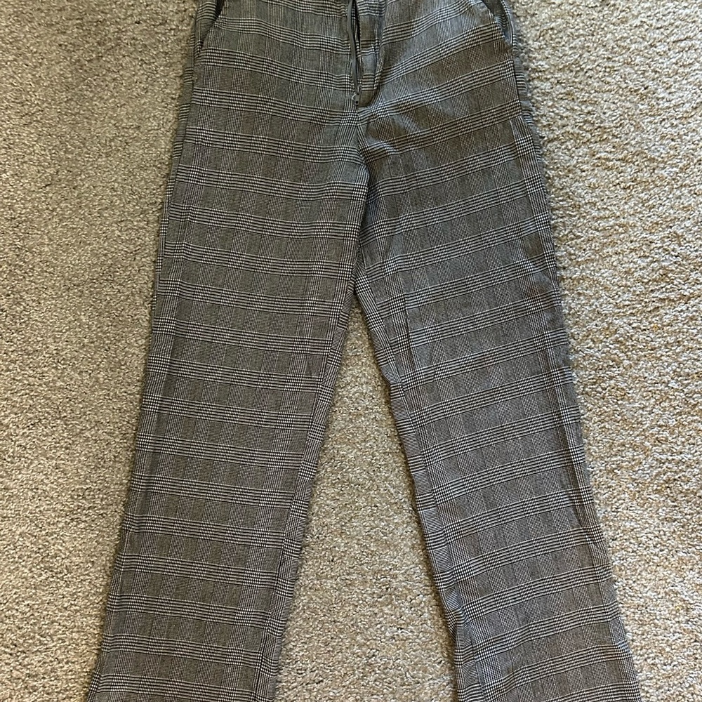Brandy Melville Black and Gray Checkered Pants